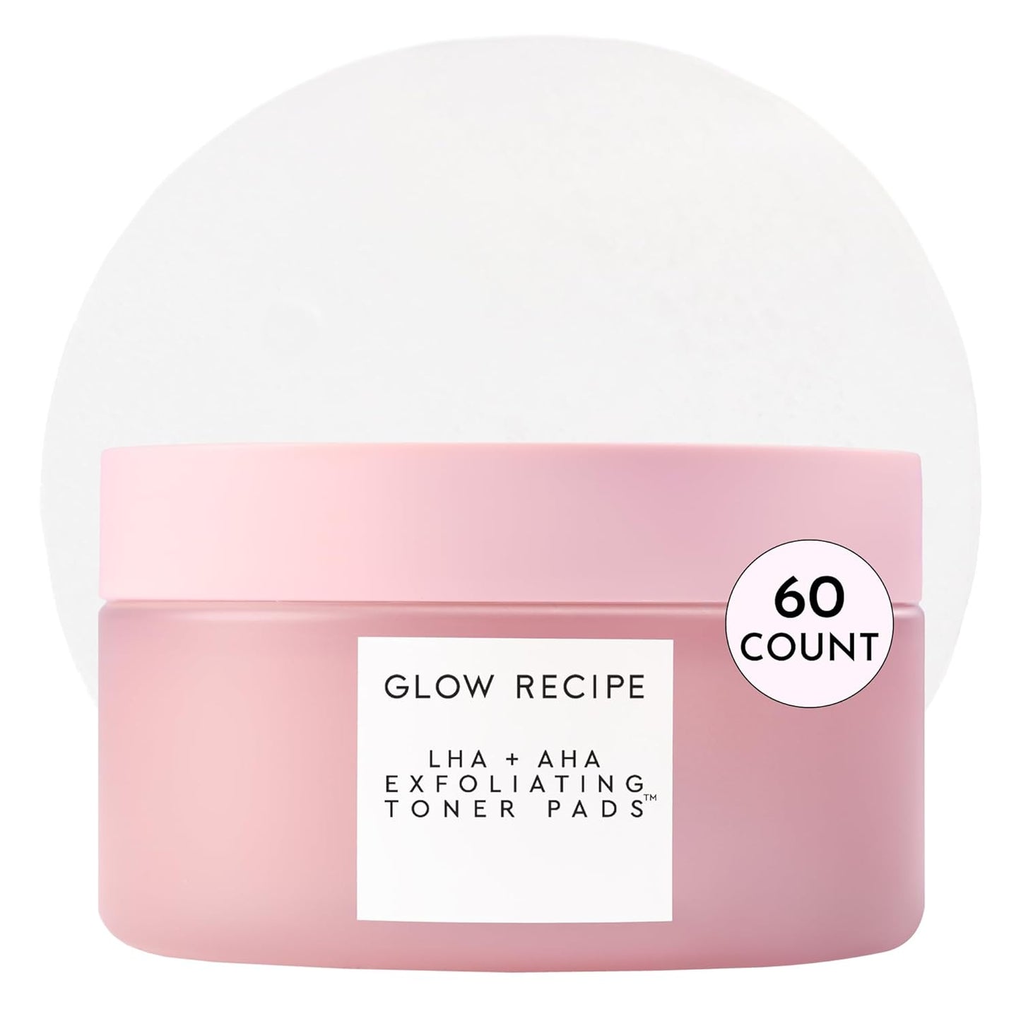 Glow Recipe LHA + AHA Toner Pads | Korean Exfoliating Face Toner - Hydrating & Pore Minimizing - 60 Gentle Pads