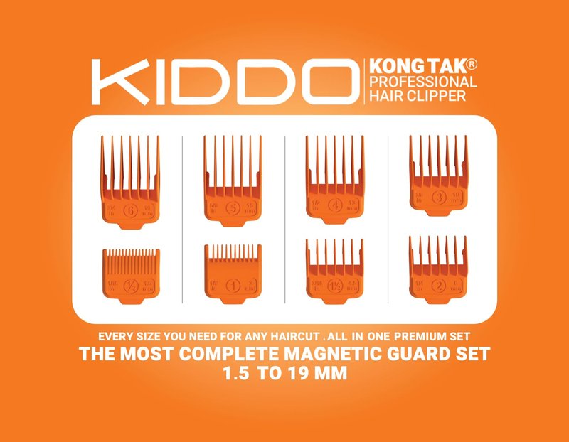 KONG TAK Kiddo Professional Cordless Hair Clipper for Men, Brushless Motor, Adjustable Zero Gap, 180-Min Run Time, USB-C, Ergonomic, Low Noise