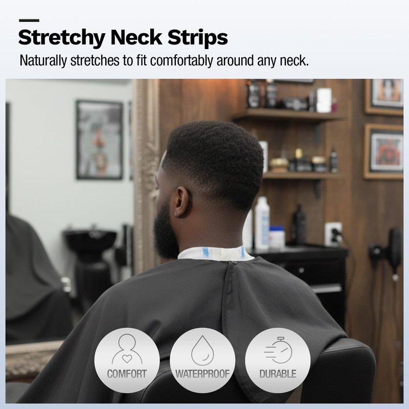 Studio Limited Disposable Barber Neck Strips Tape Paper Roll Barber Supplies Neck Strip Disposable Paper - White (1000 Strips, 10 Rolls)