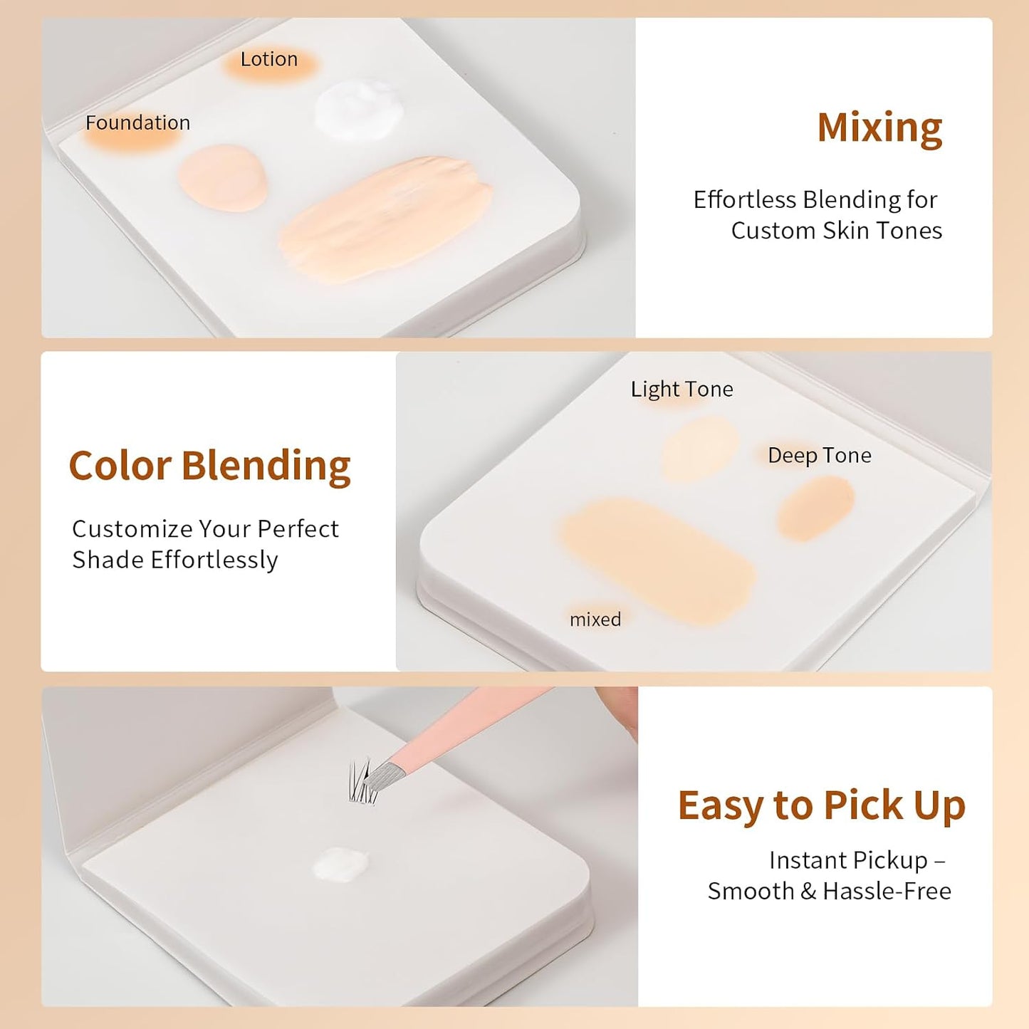 Makeup Mixing Palette Paper - Waterproof Disposable Sheets for Foundation, Nail Art & Pigments | 100 Count