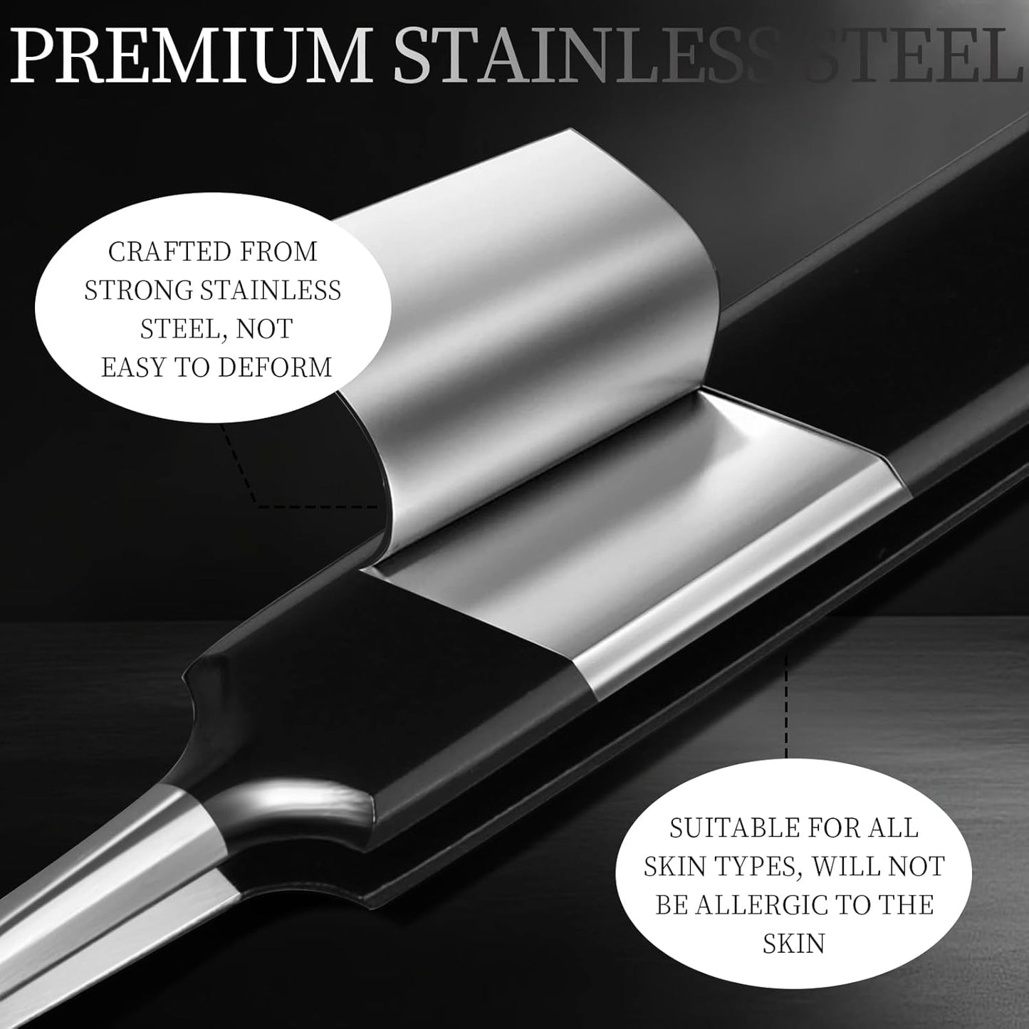 Blackhead Remover Tool Kit - 9 Pcs Stainless Steel Comedone Extractor for Acne, Pimples & Whiteheads | Facial Care Tools