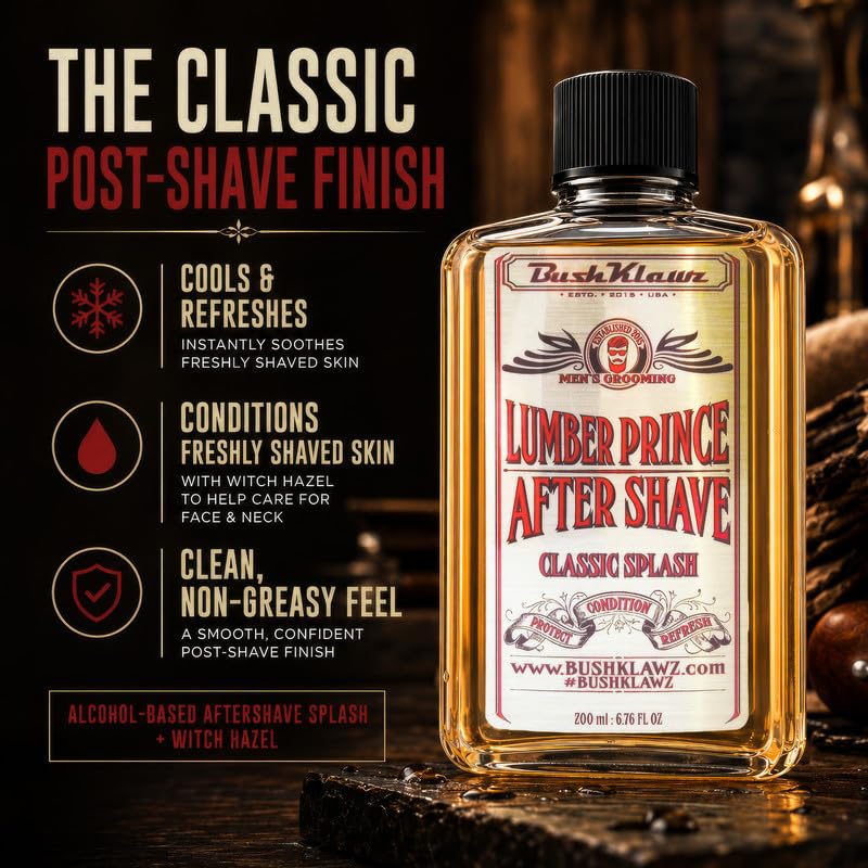 BushKlawz Lumber Aftershave Splash with Witch Hazel - 200ml