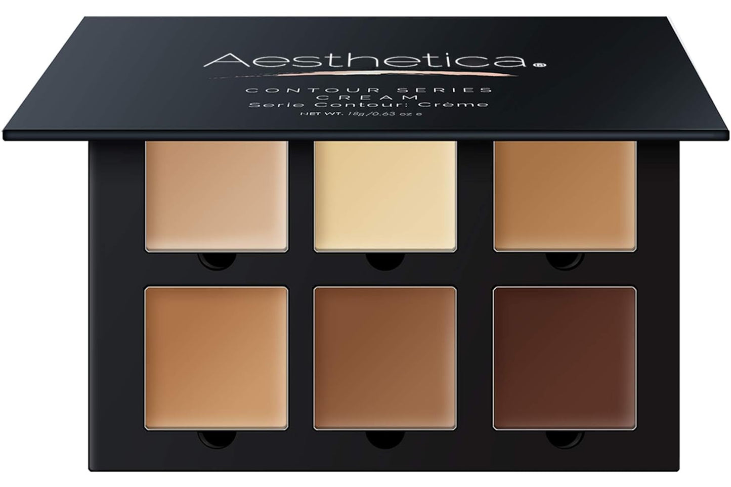Aesthetica Cosmetics Cream Contour & Highlighting Kit | Vegan Contouring Palette with Step-by-Step Instructions