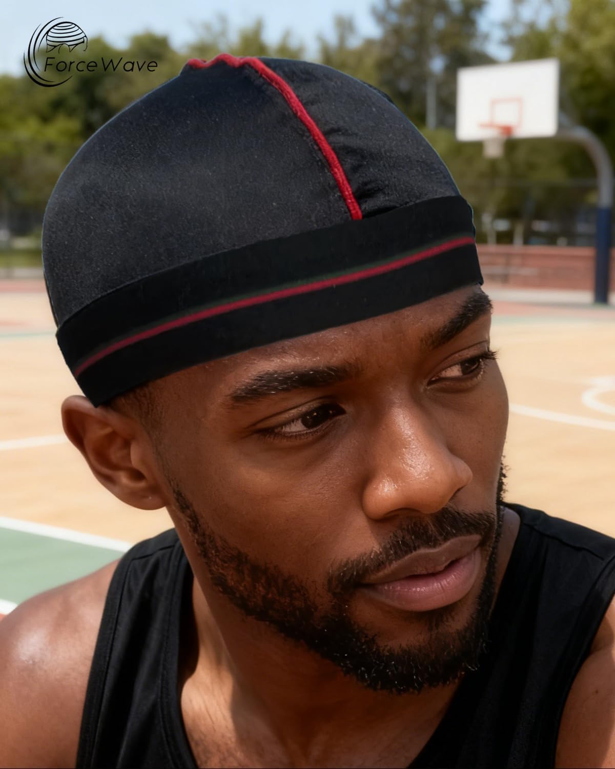 Silky Stocking Cap for Men & Women - Black Compression Wave Cap for 360 Waves | 4-Piece Set