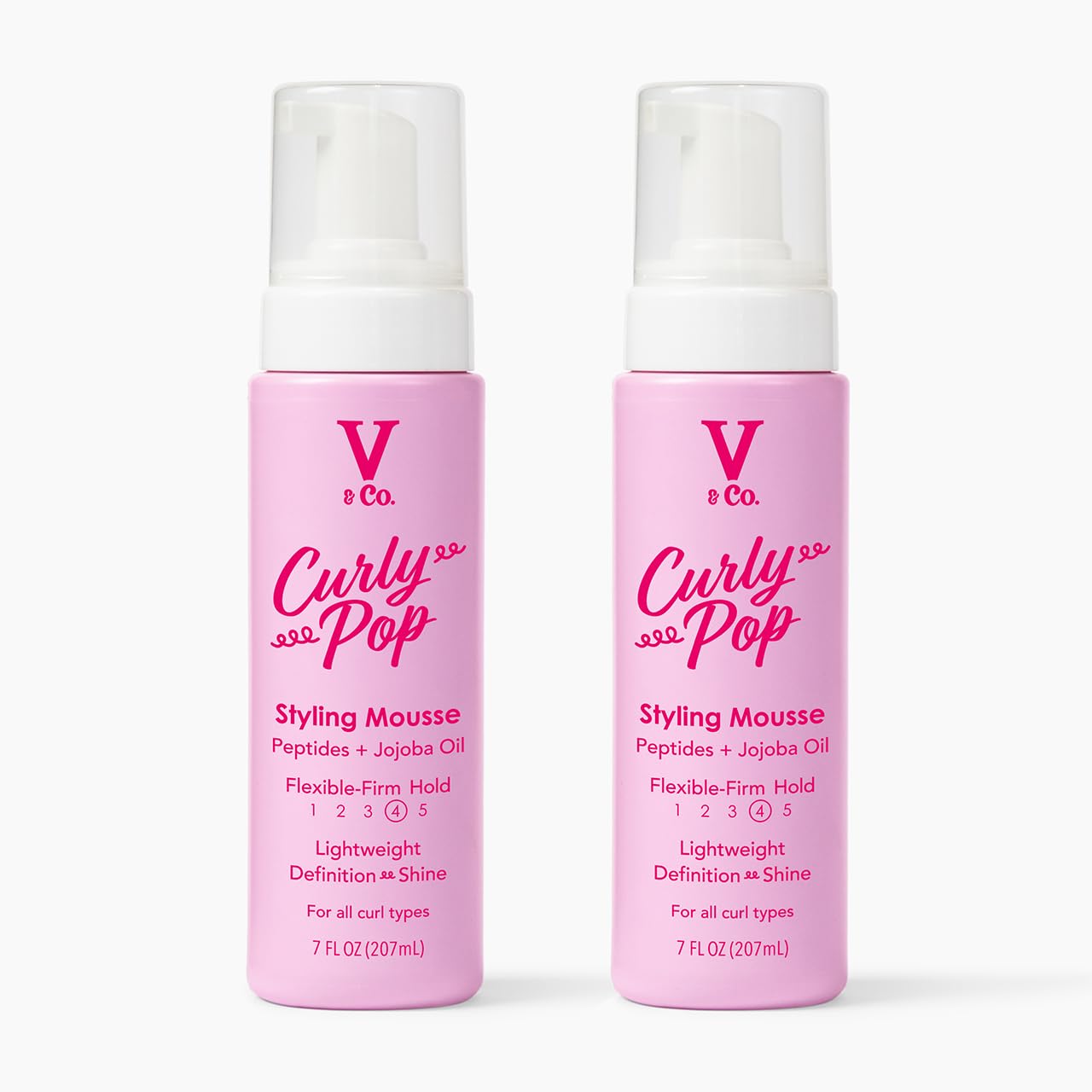Curly Pop Curl Defining Mousse - Anti-Frizz Hair Care with Peptides & Jojoba Oil | 6 oz