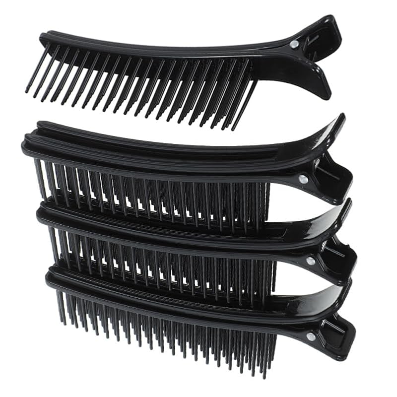 NOLITOY 4Pcs Non-Slip Hair Sectioning Clips for Thick Hair