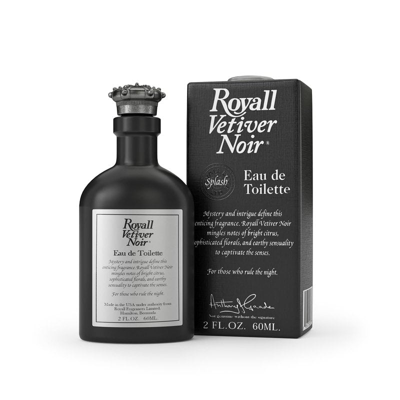 ROYALL VETIVER NOIR, Men's Eau de Toilette, Vetiver & Amber Fragrance – 2 Fl oz Splash