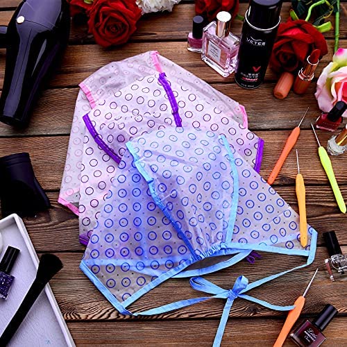 Highlight Hair Cap Set - 6 Pieces Hair Coloring & Frosting Caps with 4 Needles | Purple/Blue/Pink