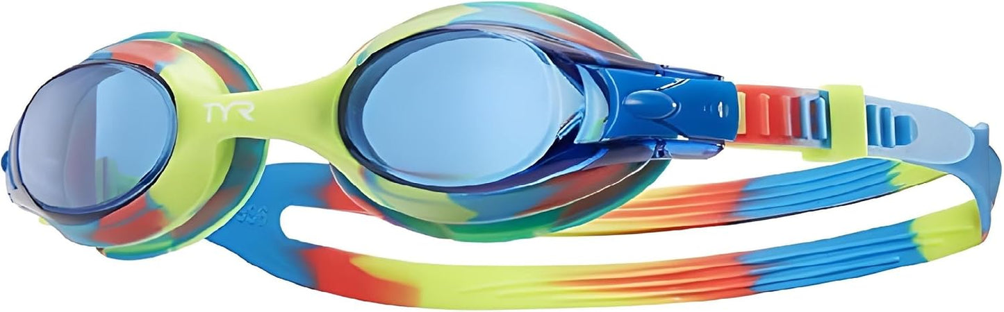 Swimple Tie-Dye Kids' Swim Goggles - Comfortable Fit & UV Protection | Adjustable Strap