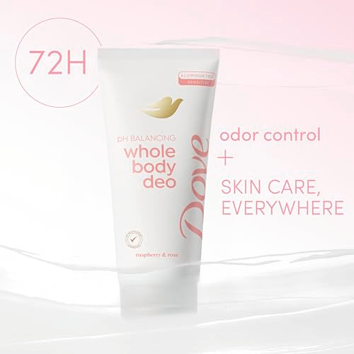 Dove Whole Body Deodorant Cream Raspberry & Rose, 72H Odor Control
