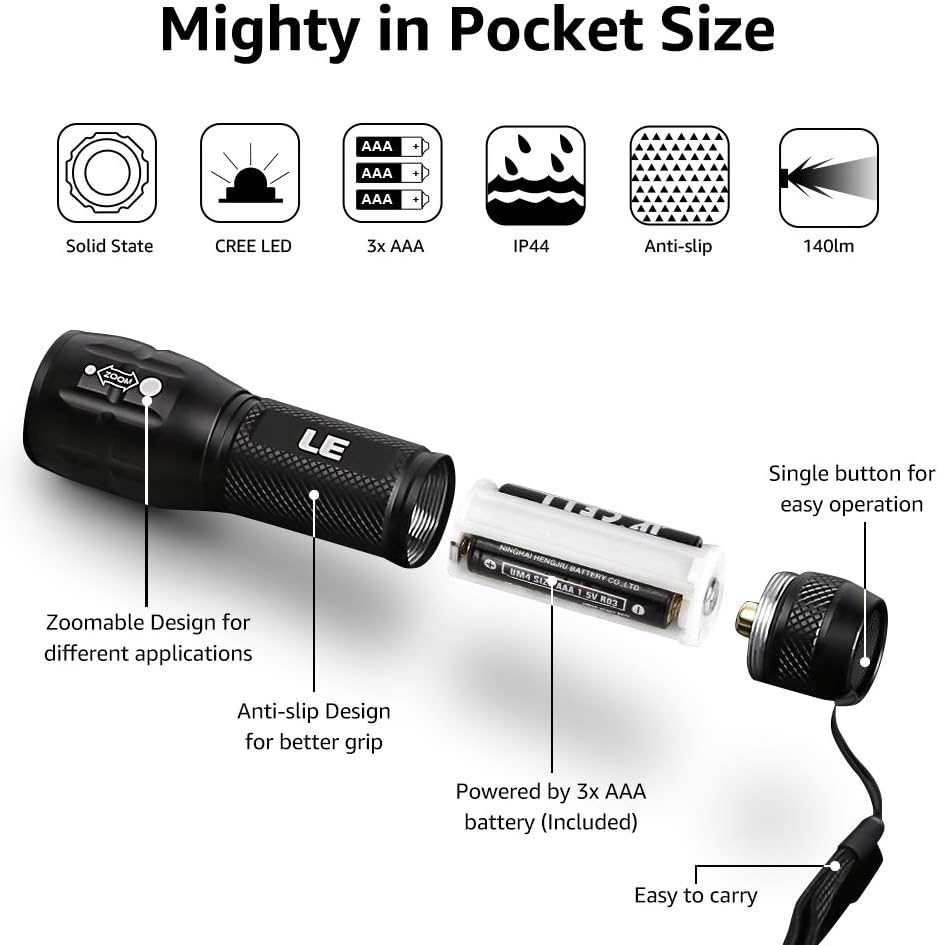 LED Flashlights - High Lumens Waterproof Tactical Flashlight | Adjustable Focus for Outdoor & Emergency Use