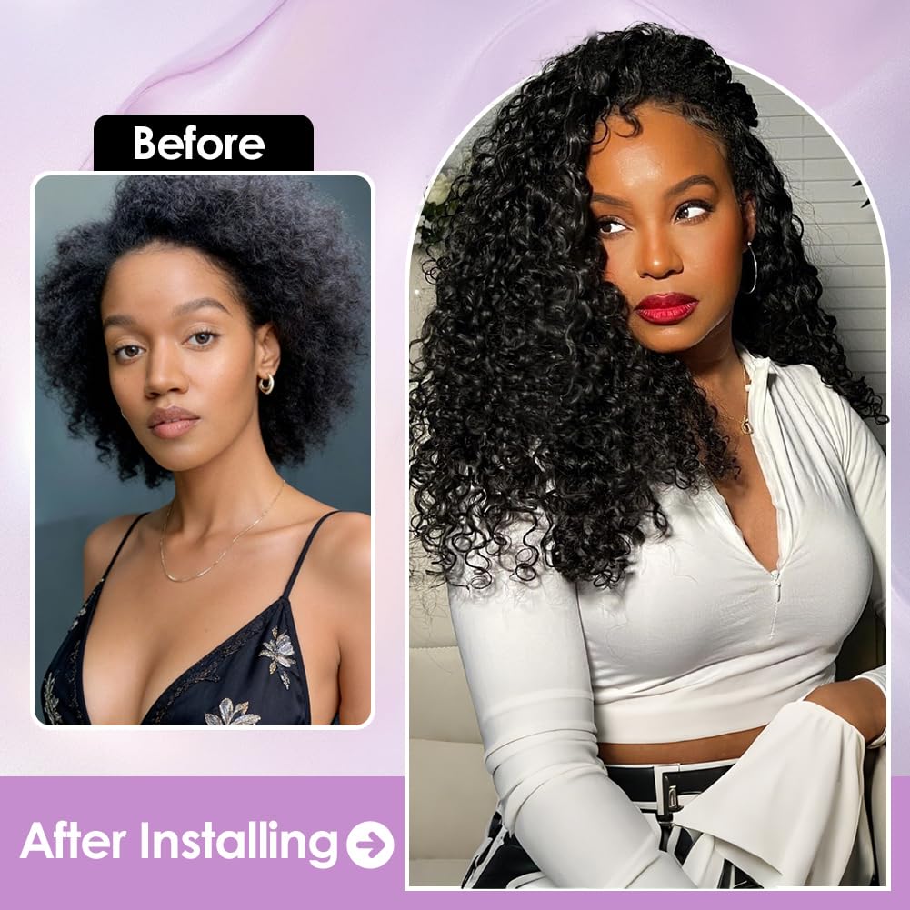 Human Crochet Hair Extensions - 18 Inch Deep Wave Pre-Looped Bundles | 90g, 75 Strands