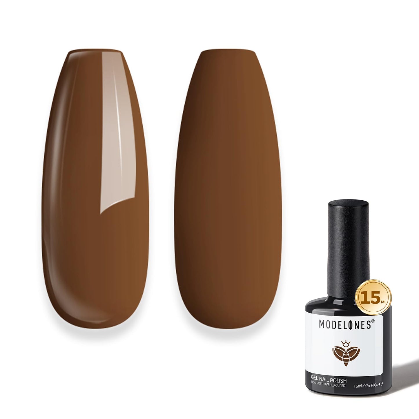 Nude Gel Nail Polish - Light Brown & Ivory Elegant Color | 15 ML Soak Off for Salon Quality Manicure