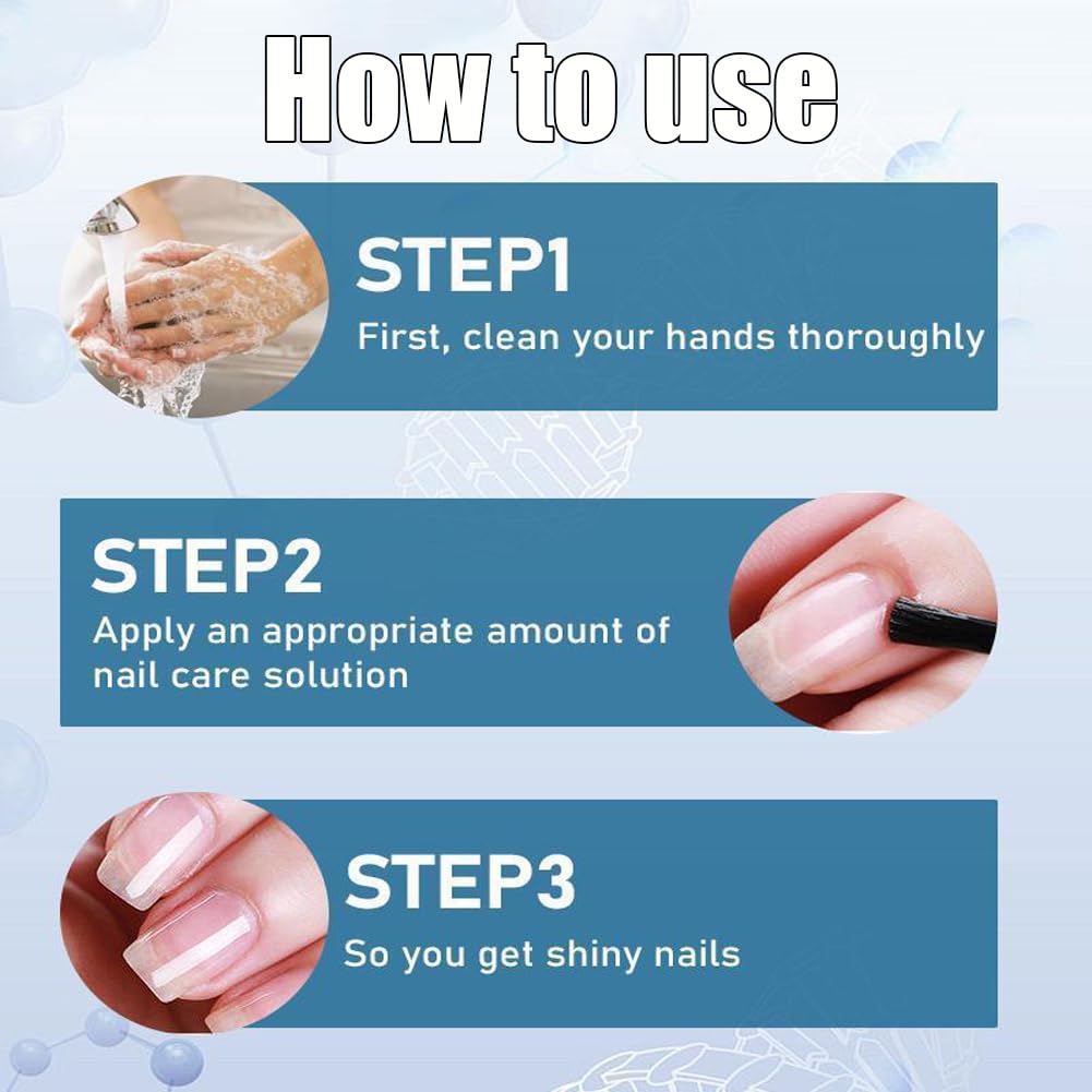 Keratin Nail Polish - Strengthening Treatment for Strong, Shiny Nails | Deep Moisturizing Formula (2 Pcs, 16ml)