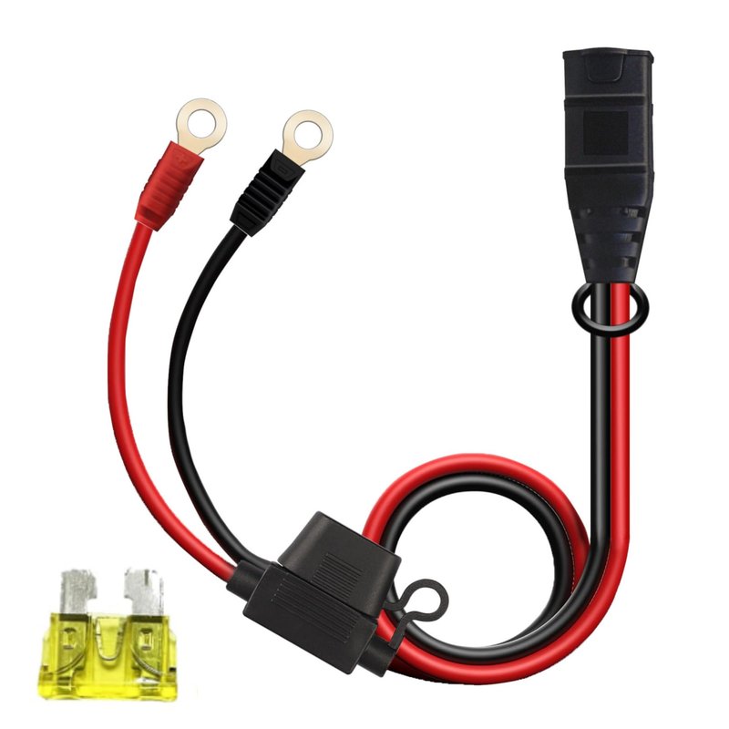 BXIZXD 16AWG 3FT Charger Cable, Wire Harness Compatible with NOCO GC002 X-Connect M6 (1/4in) Eyelet Terminal Connector Accessory Genius Smart Battery Chargers