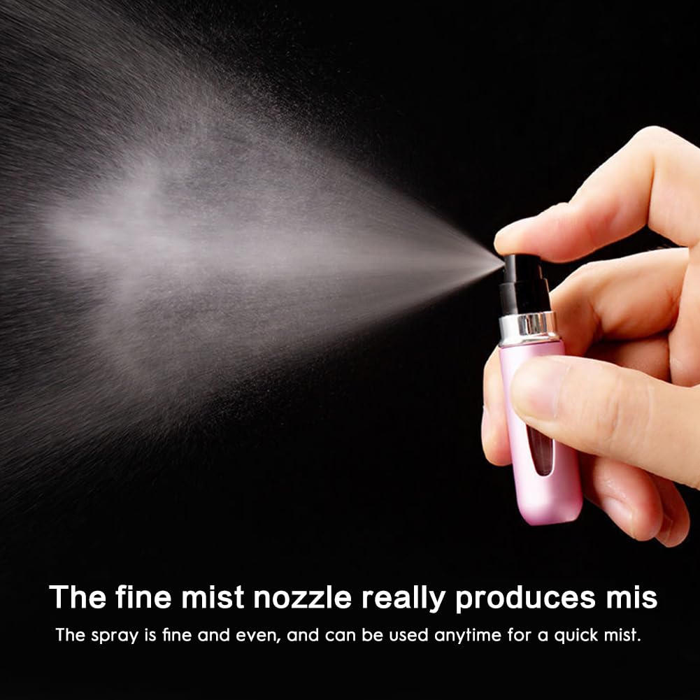 5pcs Mini Perfume Spray Bottle, Refillable Perfume Atomiser,Portable for Travel Holiday,Outdoor Activities and Business 5ML