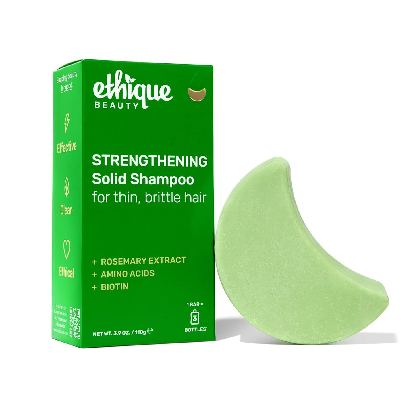 Ethique Smoothing Shampoo Bar for Frizzy Hair - Coconut Butter, Plastic-Free, Vegan | 3.88 oz