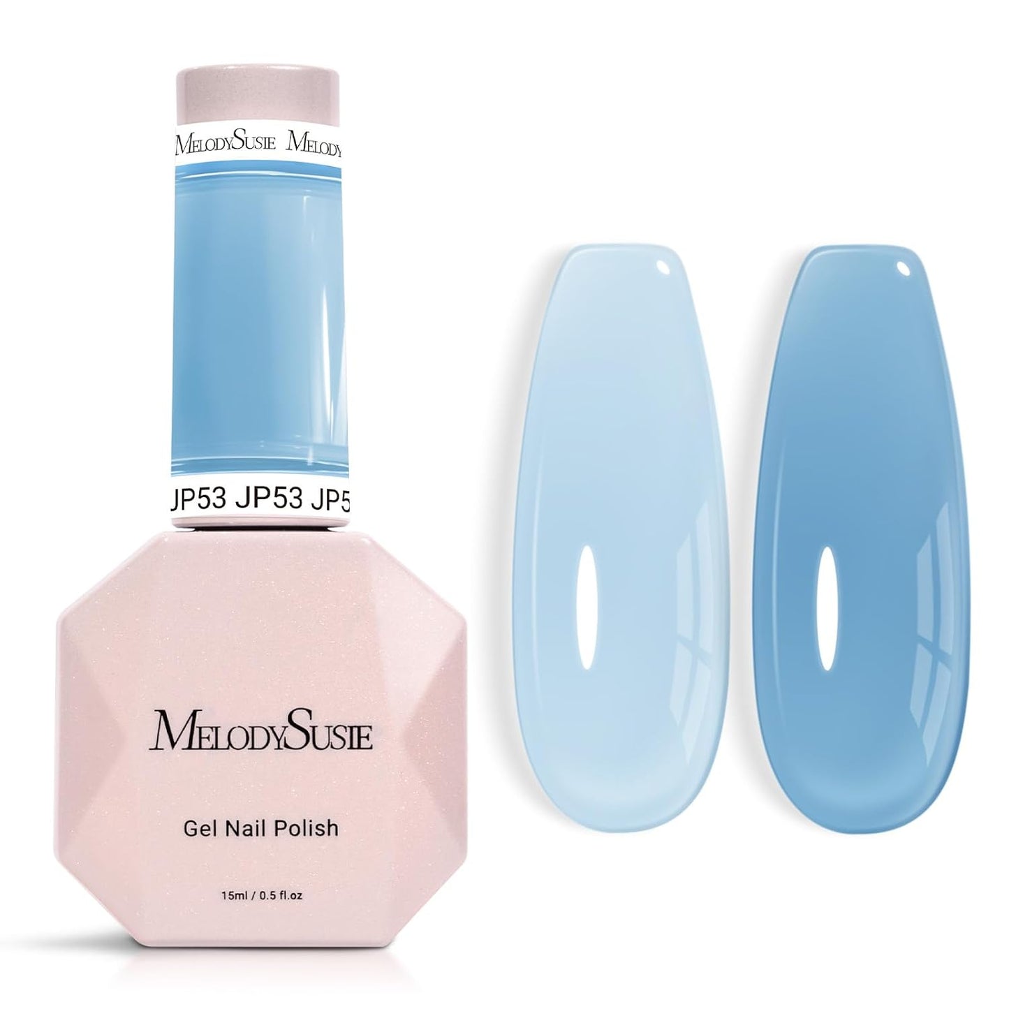 MelodySusie Nude Gel Nail Polish - Milky Pastel Color, 0.5 Fl. Oz | Soak Off UV LED for DIY Manicure