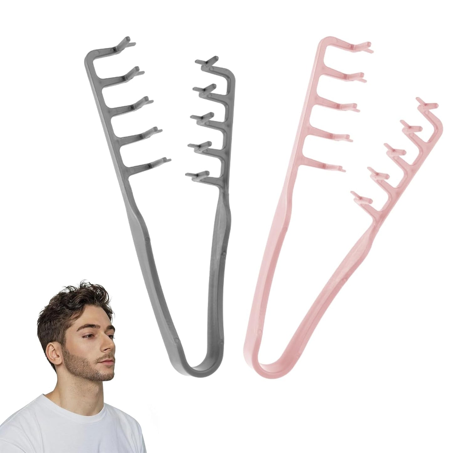 Volumizing Texture Comb - Wide-Tooth Styling Tool for Men & Women | Black