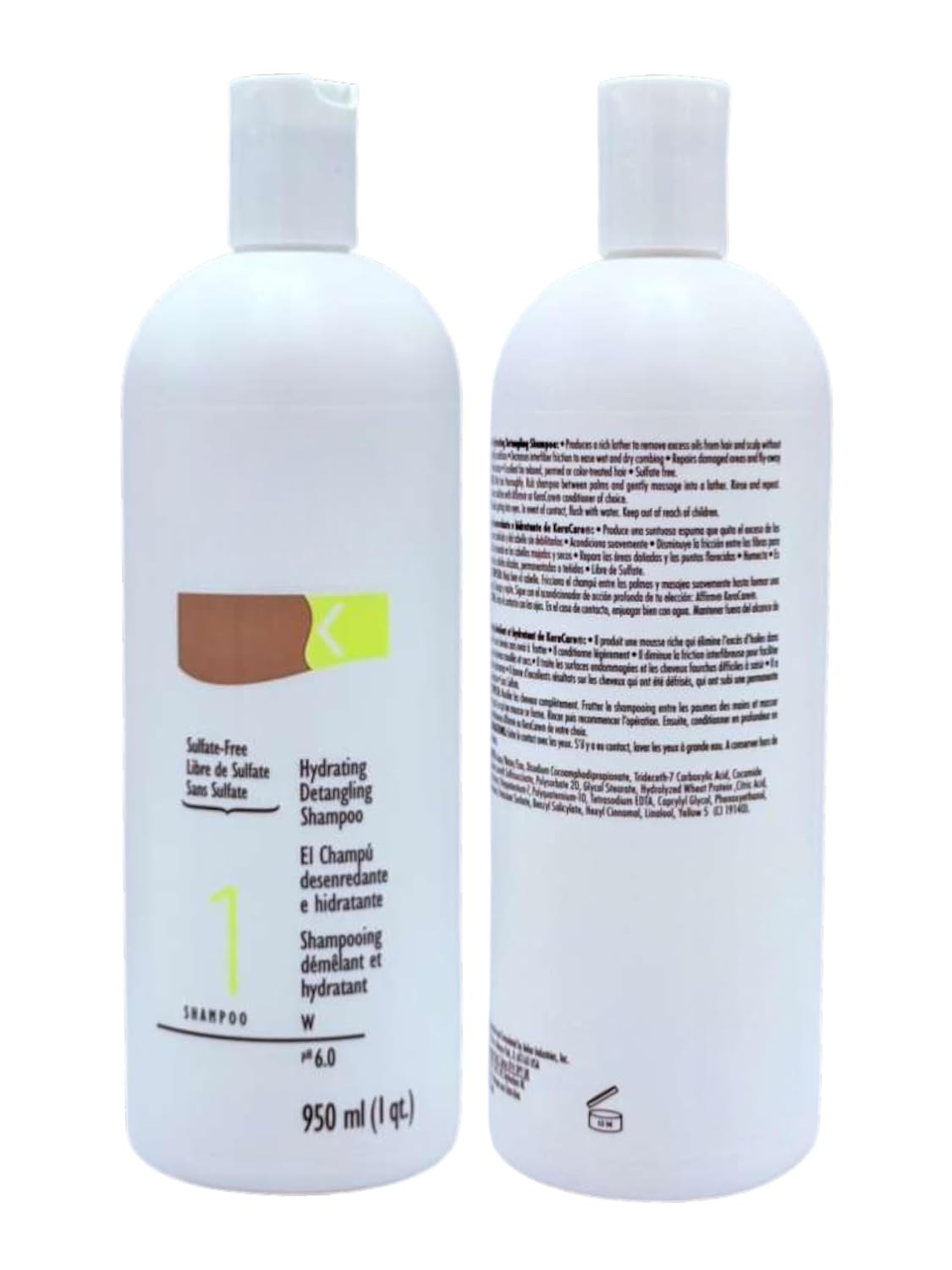 Hydrating Detangling Shampoo - Sulfate-Free Formula for Soft, Shiny Hair | 32 fl oz (950 ml)