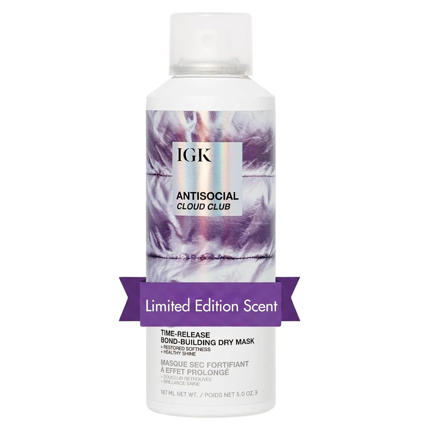 IGK ANTISOCIAL Bond-Building Dry Hair Mask - Repair, Soften & Shine | Vegan, 1.7 Oz