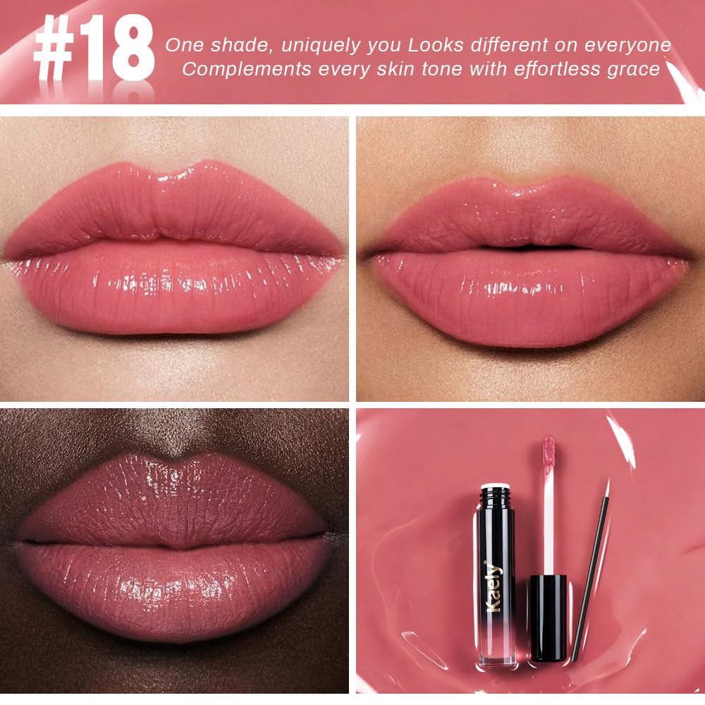 Kaely Longwear No-Budge Lipstick - Highly Pigmented Liquid Lip Color, Waterproof & Smudge-Proof | 24-Hour Wear, Vegan, 18 Nude