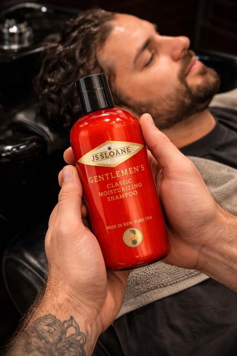 JS Sloane Moisturizing Shampoo for Men – Hydrating Formula for Dry Hair – Strengthening with Vegetable Protein – Premium Daily Grooming Shampoo (8 oz)