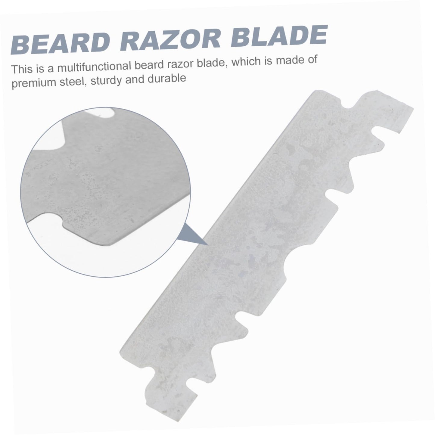 Beaupretty 100pcs Stainless Steel Safety Razor Blades for Women Eyebrow Razor Compatible Sensitive Skin Shaving Barber Face Cutter Men