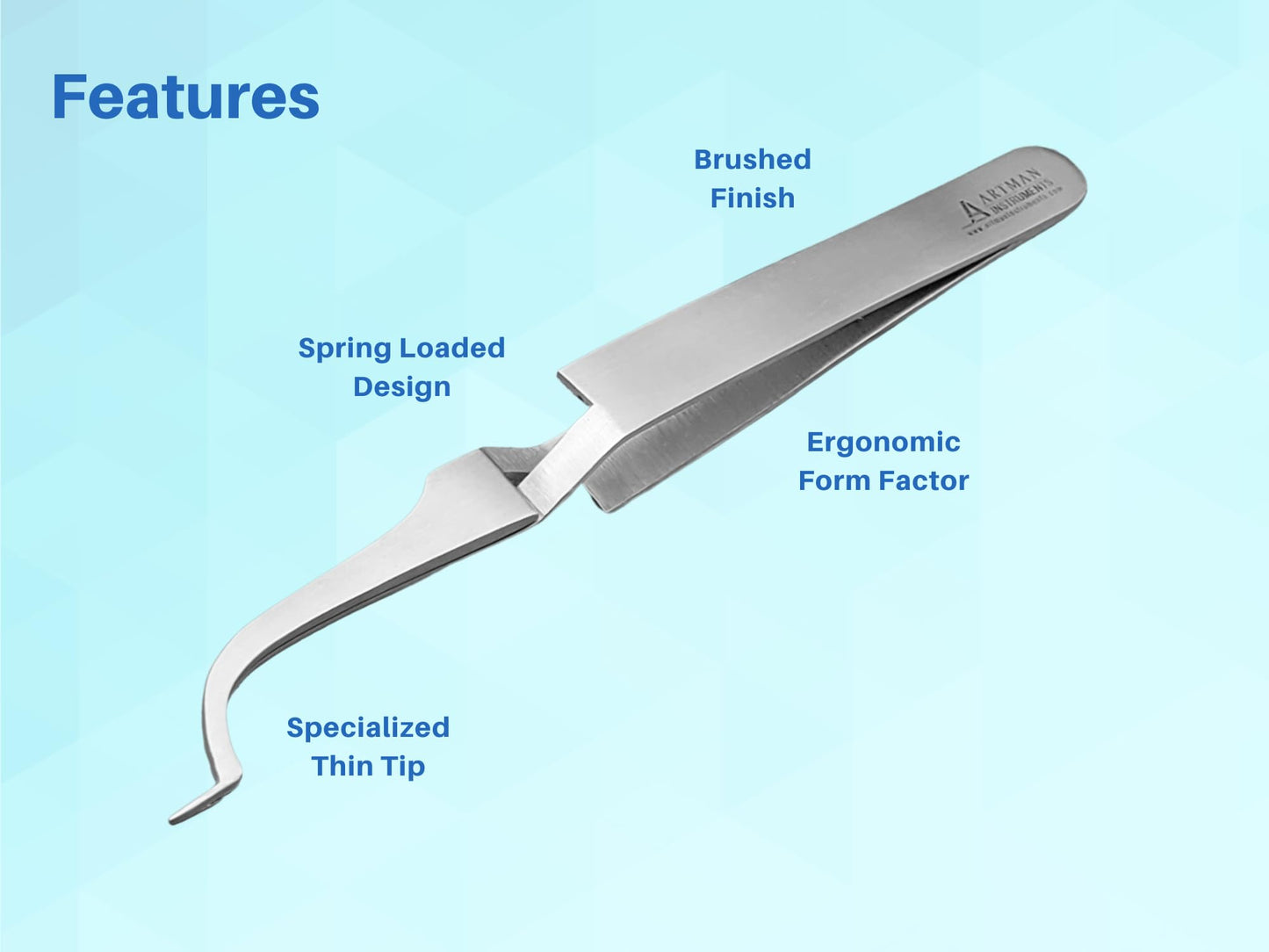 ARTMAN INSTRUMENTS Dental Orthodontic Buccal Tube Tweezer – Precision Bonding & Bracket Placer Holder, Stainless Steel Buccal Tube Placer for Accurate Orthodontic Applications