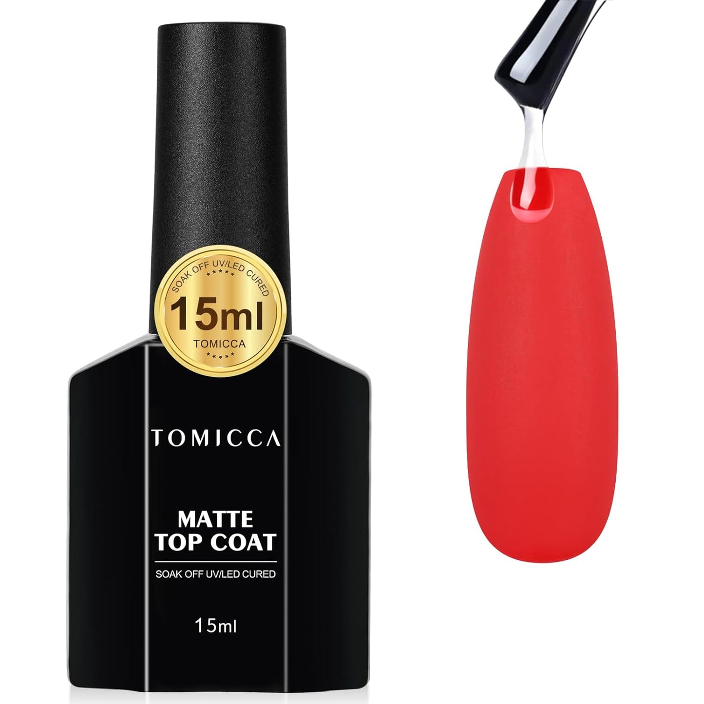 TOMICCA Gel Nail Polish - Dark Orange Autumn Winter Color | Long Lasting High Gloss Soak Off UV LED for DIY Manicure