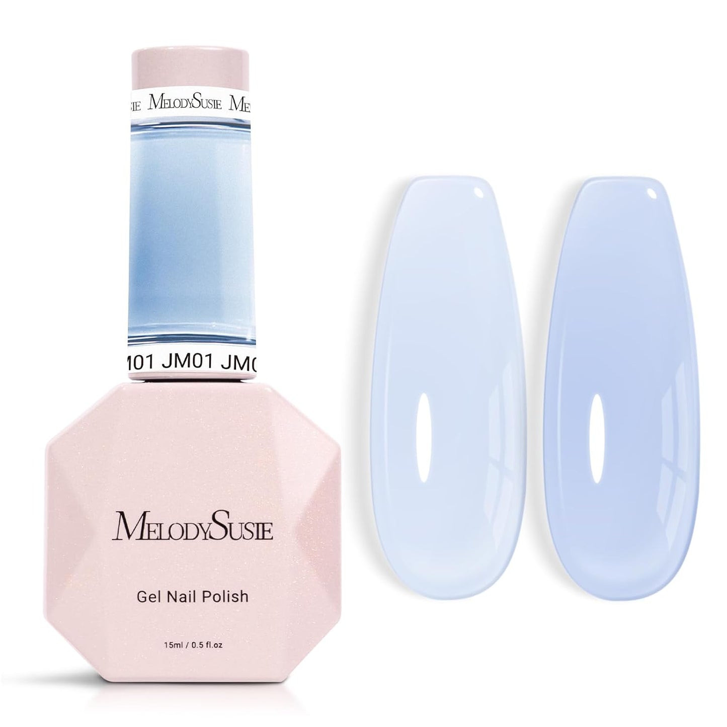 MelodySusie Nude Gel Nail Polish - Milky Pastel Color, 0.5 Fl. Oz | Soak Off UV LED for DIY Manicure