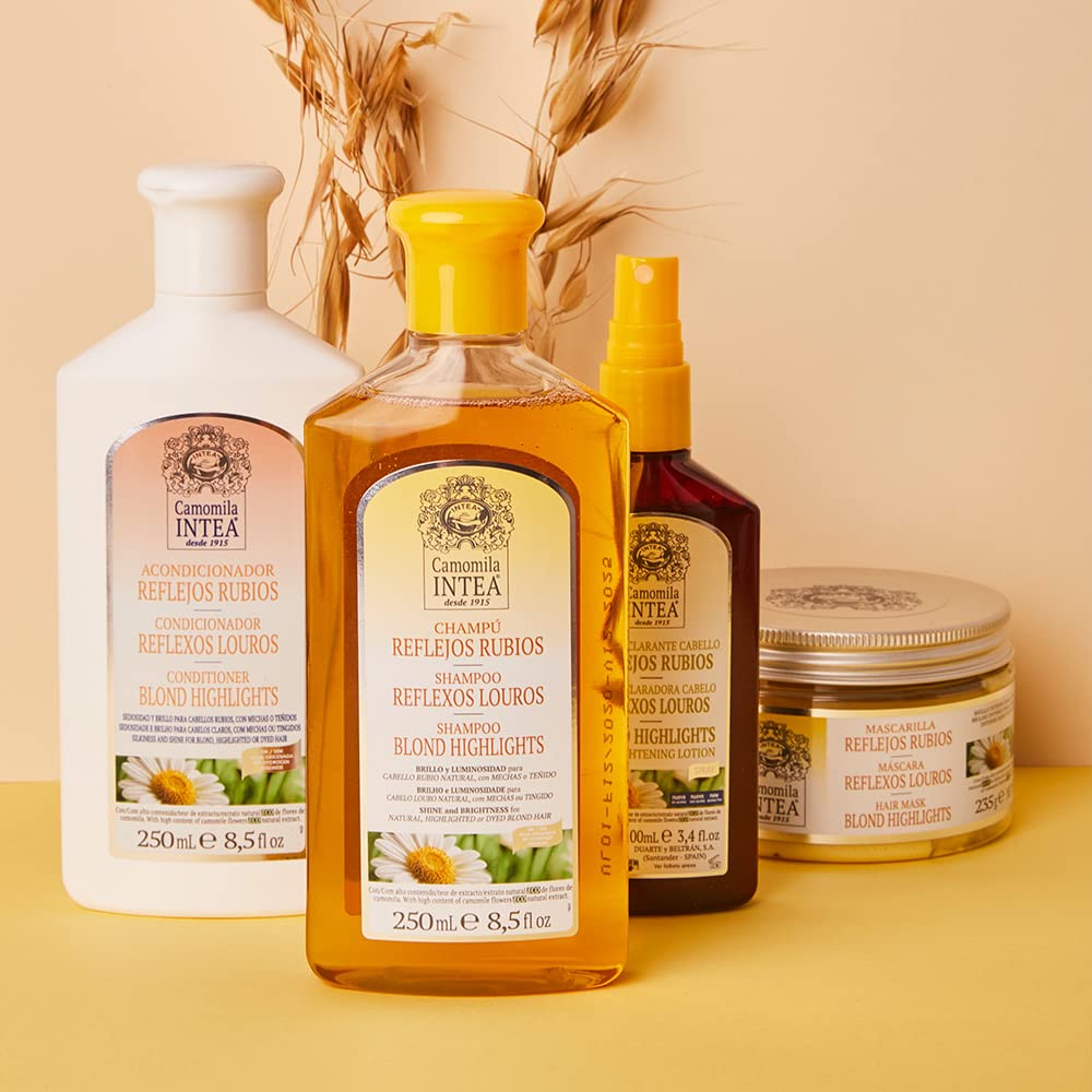Intea Chamomile Shampoo - Premium Blonde Brightening Shampoo - Non-Ammonia, Easy Application for Natural or Dyed Hair - 8.5oz