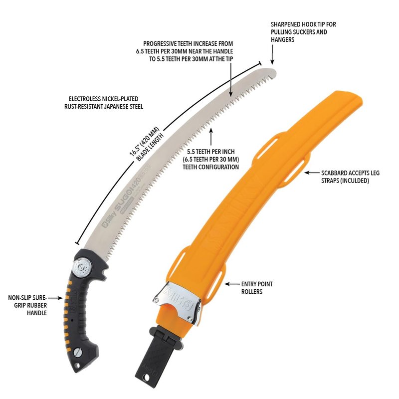 Silky Professional Series SUGOI Curved Hand Saw 420mm XL Teeth (390-42)
