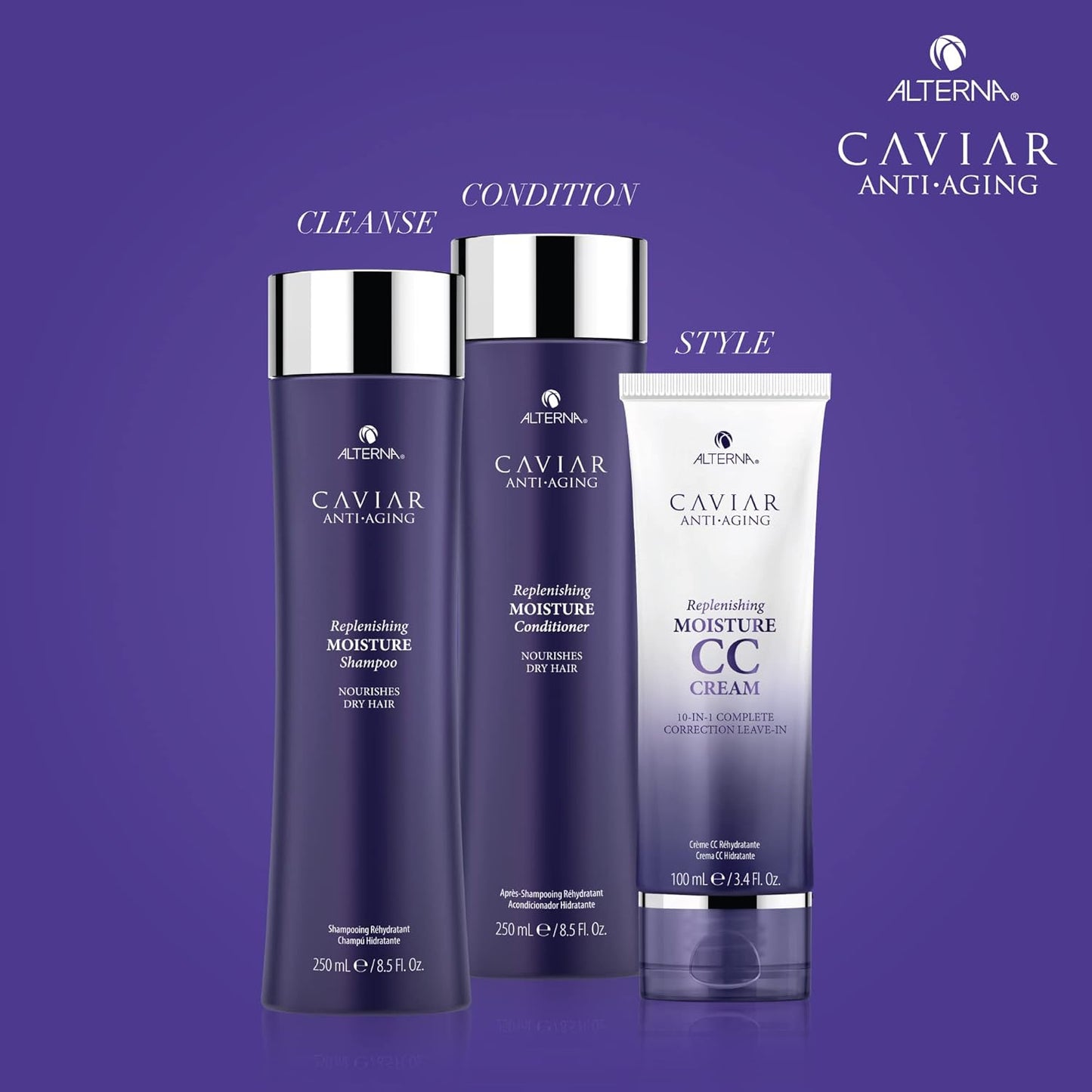 Alterna CAVIAR Anti-Aging Moisture Shampoo - Hydrating Formula for Dry, Brittle Hair | Sulfate Free