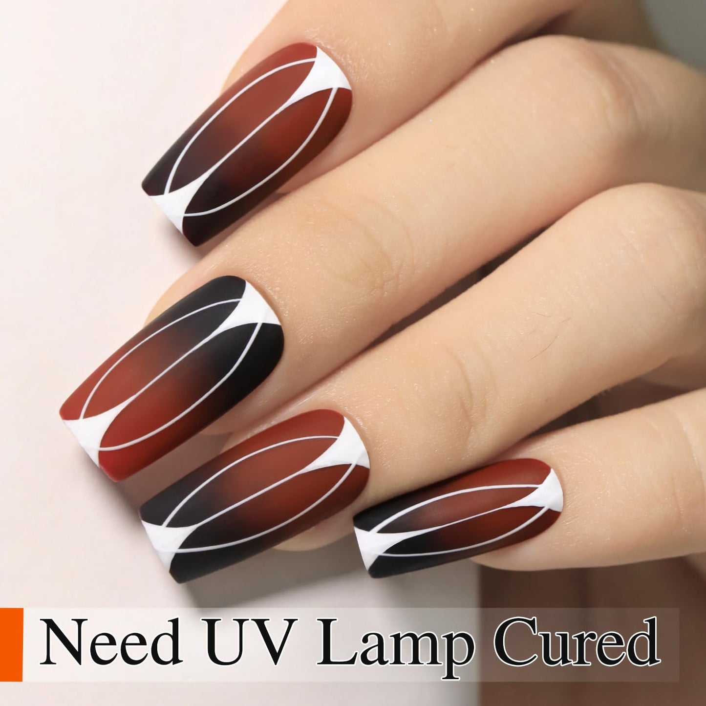 Double Rhythm 15 Ml Metallic Gel Liner Nail Art Bronze Mirror Chrome Painted Drawing Stripper 3D Effect Polish (White Liner Art -L1006)
