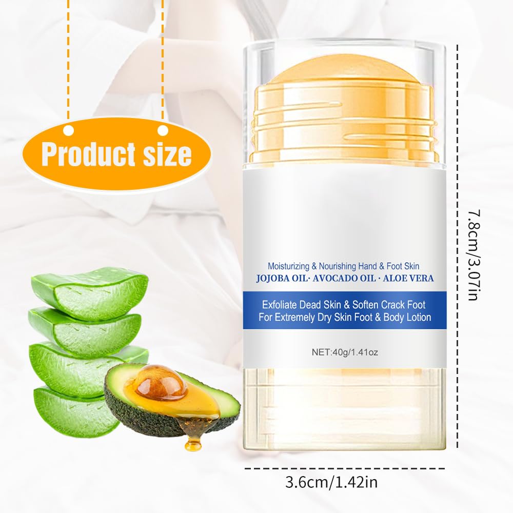 Moisturizing Foot Cream Hydrating Foot Care Stick, New Hydrating and Anti-Cracking Foot Cream for Dry and Cracked Feet, Foot Lotion Heel Stick Fast Renews and Soothes Cracking and Dryness Feet (1)