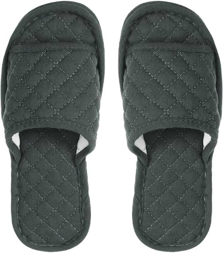 Portable Travel Spa Slippers - Foldable Closed Toe Cotton Shoes | Non-Slip Indoor Footwear for Home & Hotel