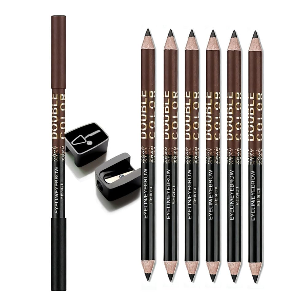 Retractable Creamy Eyeliner & Eyeshadow Sticks - Ultra Pigmented Matte Finish | 4 Pcs in Black, White, Brown, Blue, Purple, Green, Gray
