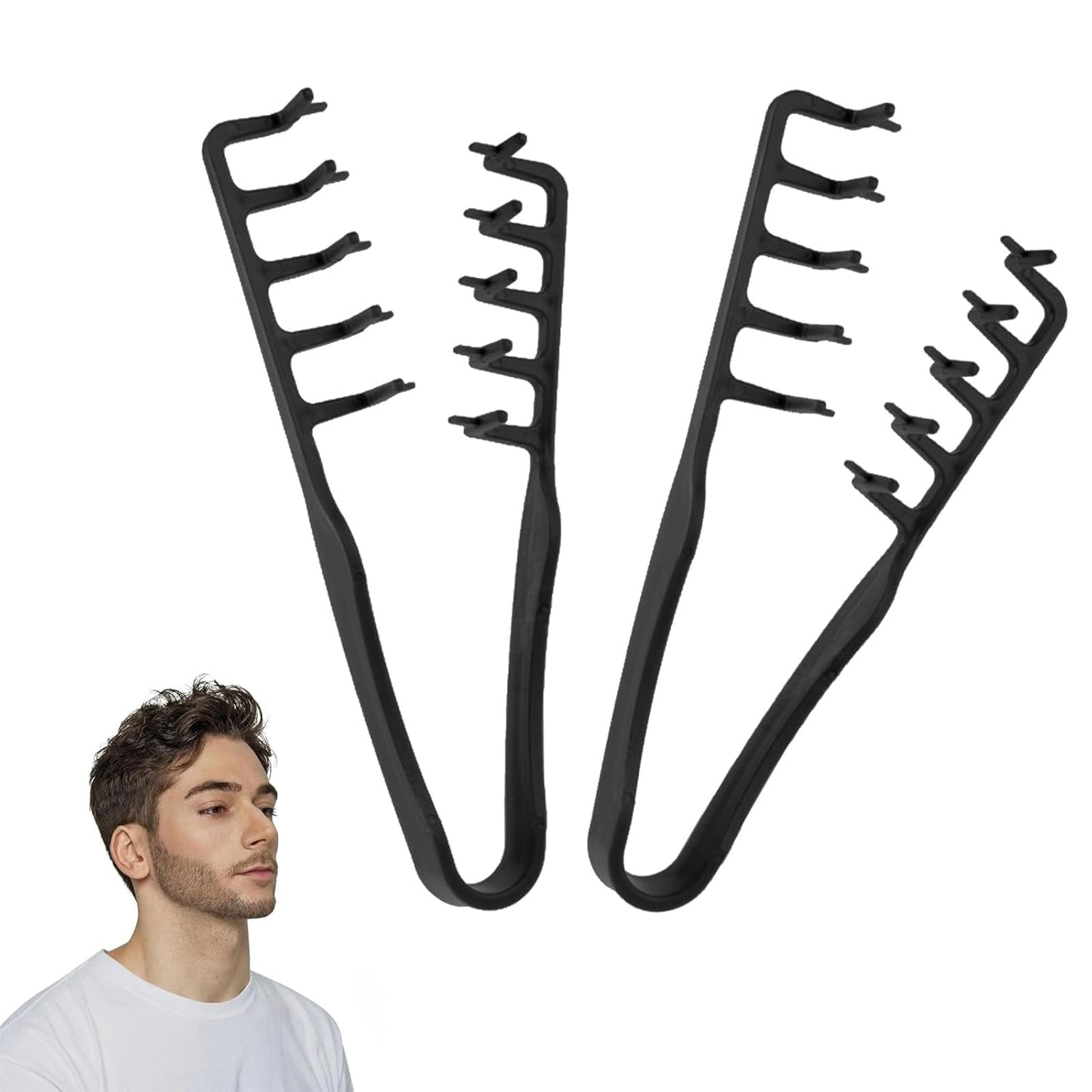 Volumizing Texture Comb - Wide-Tooth Styling Tool for Men & Women | Black