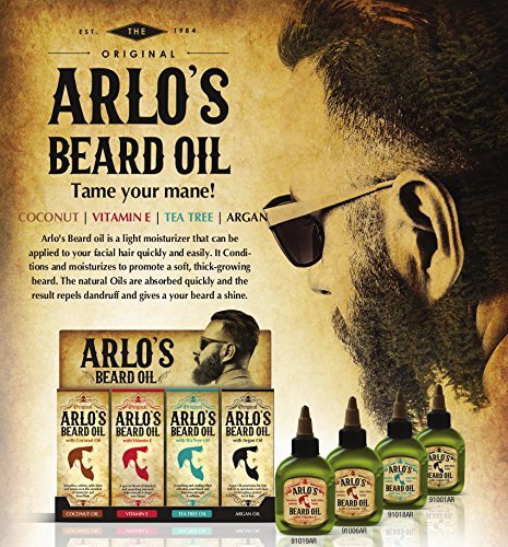 Arlo's 99% Natural Beard Oil for Growth & Strength, 2.5oz