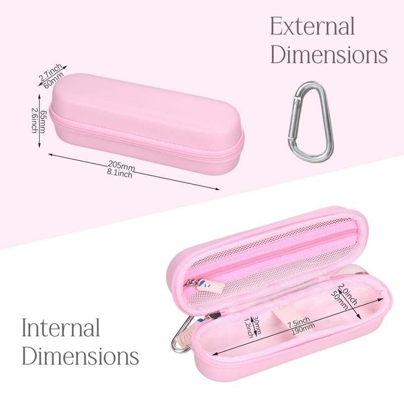 Case for Akunbem bikini trimmer 2 in 1 Electric Razors for Women - Hard Protective Travel Carrying Storage Bag (Case Only) (Pink)