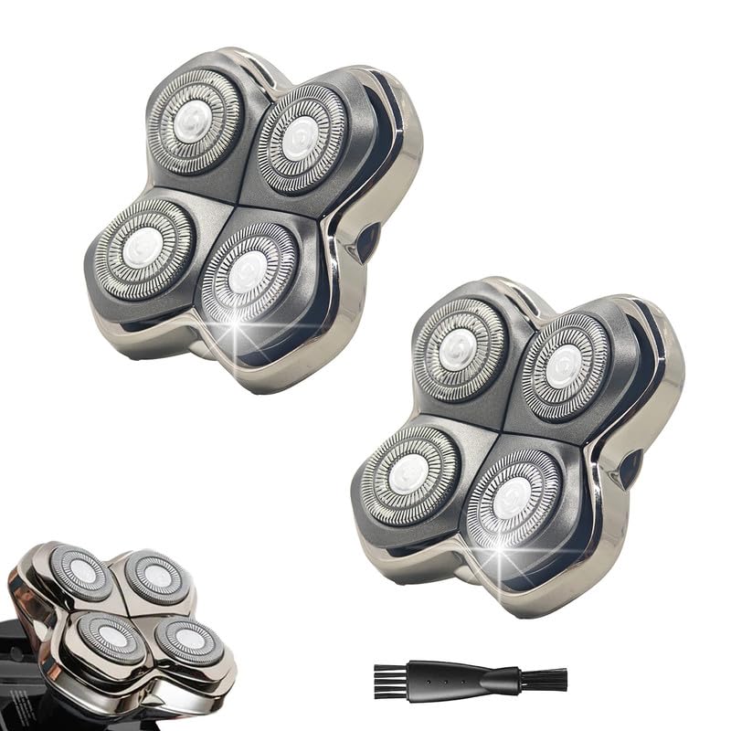 2-Pack Replacement Heads for Skull Pitbull Series Gold PRO Shavers