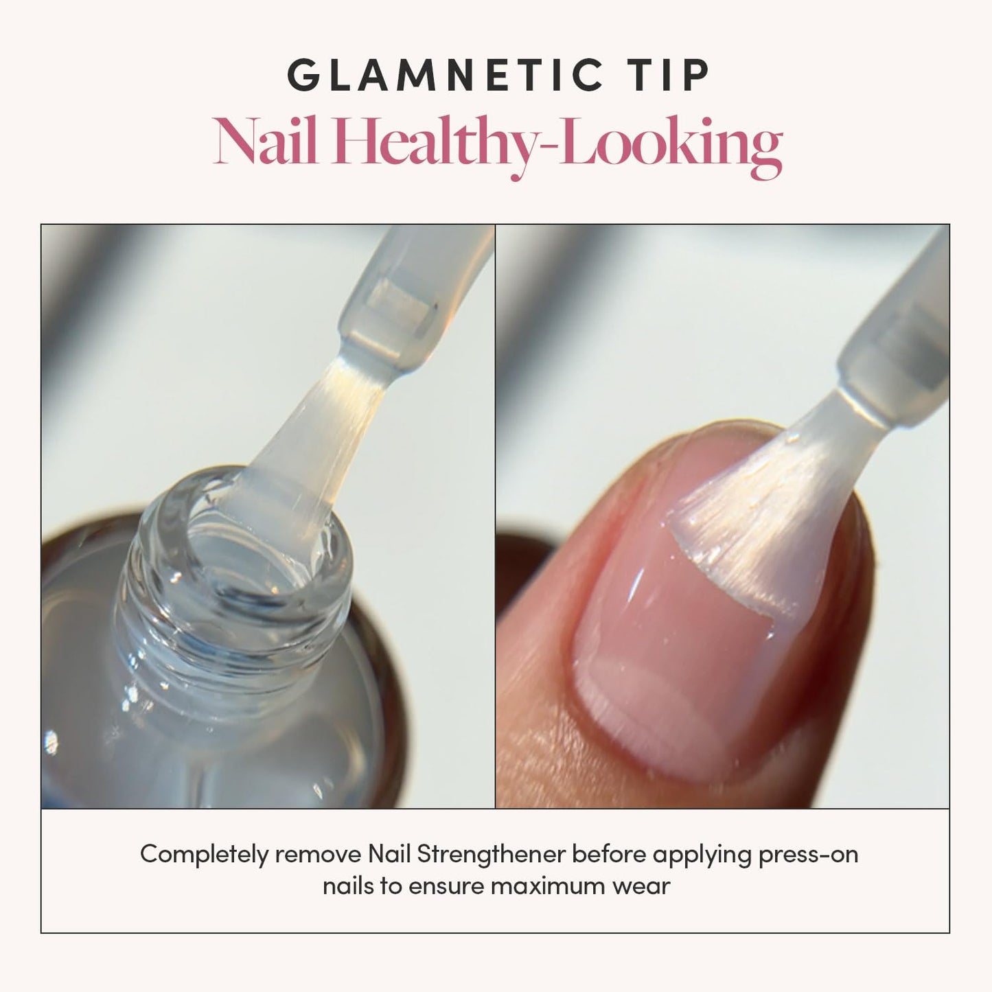 Glamnetic Nail Strengthener - Vegan Formula | 0.34oz