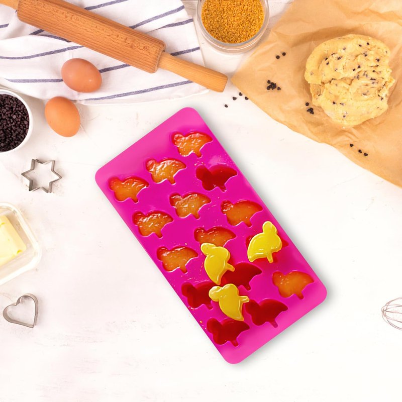 Amosfun Flamingo Cake Mold Set 2 Pcs Silicone Baking Molds for Diy Cakes Desserts Candy and Ice Shapes Non-Stick Flexible 8.5 Inch