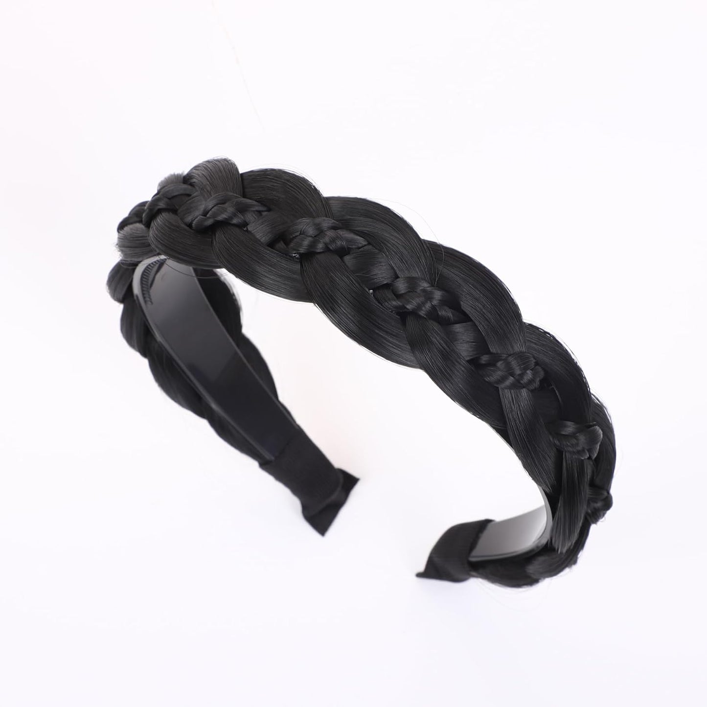Braided Headband - Fishtail Synthetic Hairpiece for Women | Chocolate Dark Color