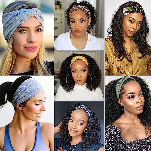 Kachanaa 6-Pack Boho Style Non-Slip Hair Headbands for Women & Teens - Elastic & Breathable Turbans