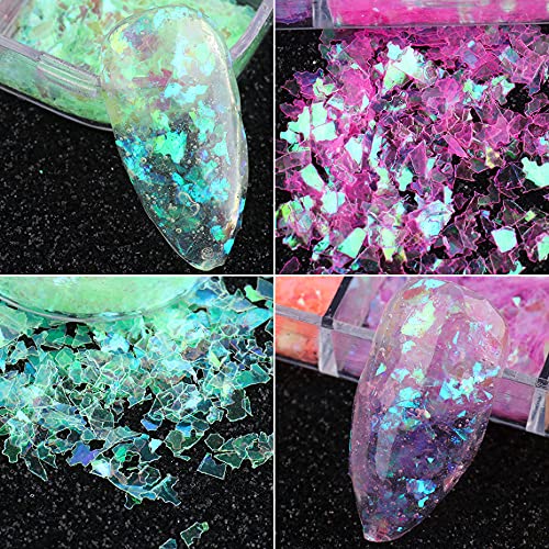 Iridescent Mermaid Nail Glitter Sequins for DIY Nail Art