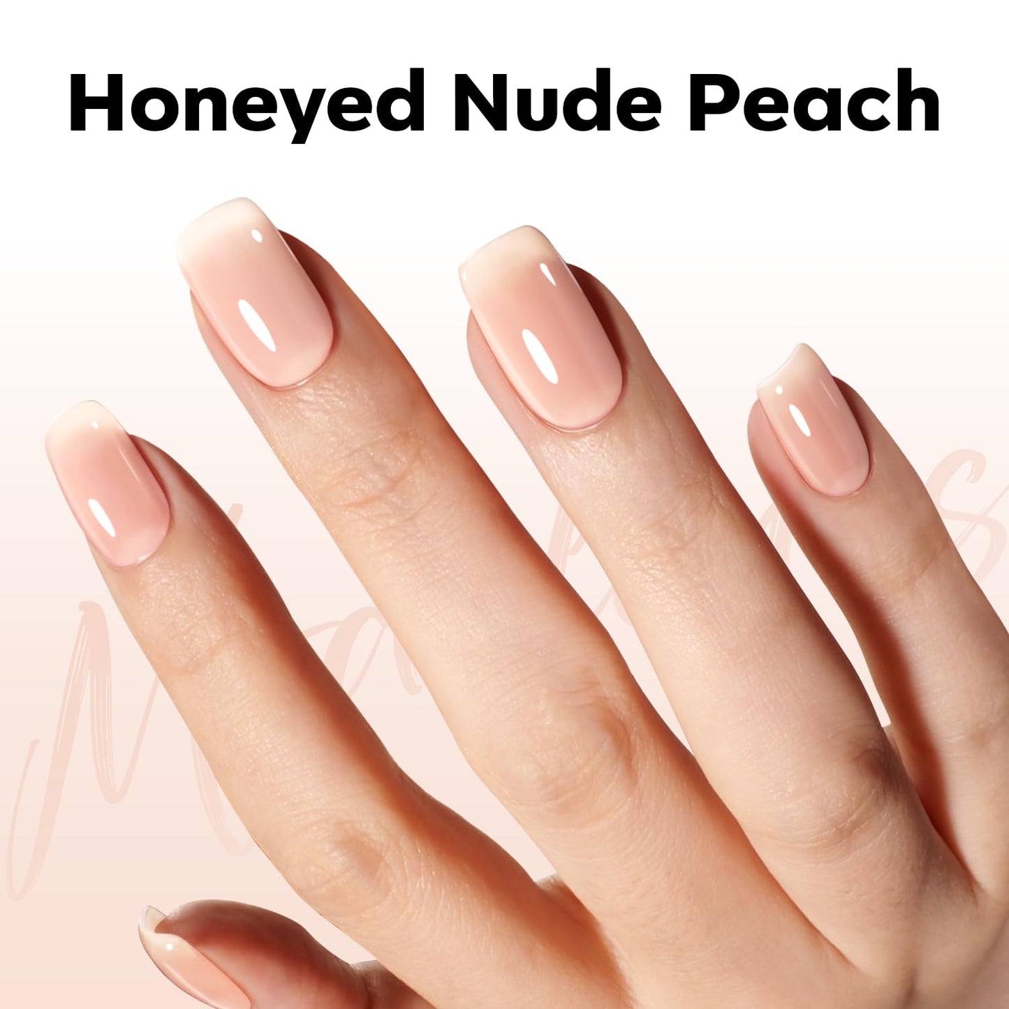 Nude Gel Nail Polish - Translucent Pink Jelly Soak Off | 15 ML for Natural Valentine's Nails