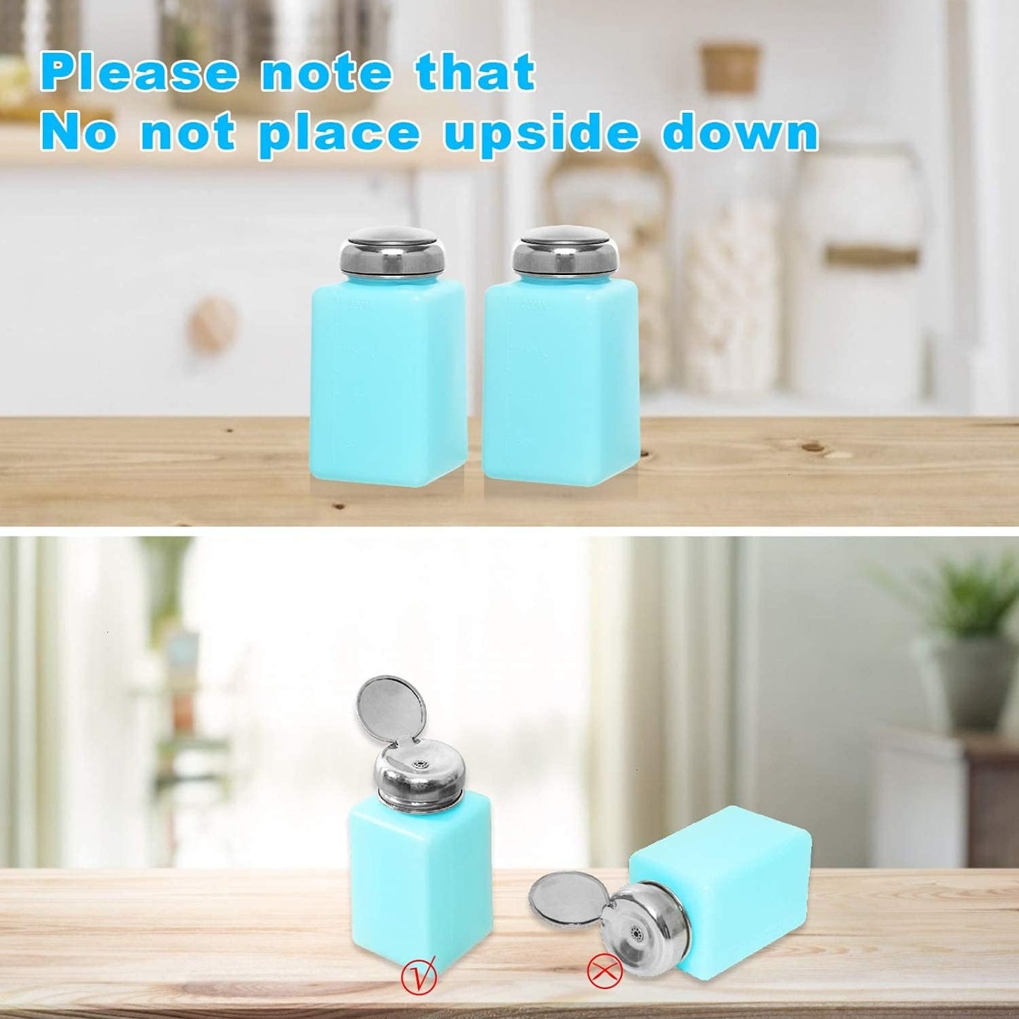 200ml Alcohol Dispenser Pump Bottle - 2 Pack for Easy Liquid Dispensing