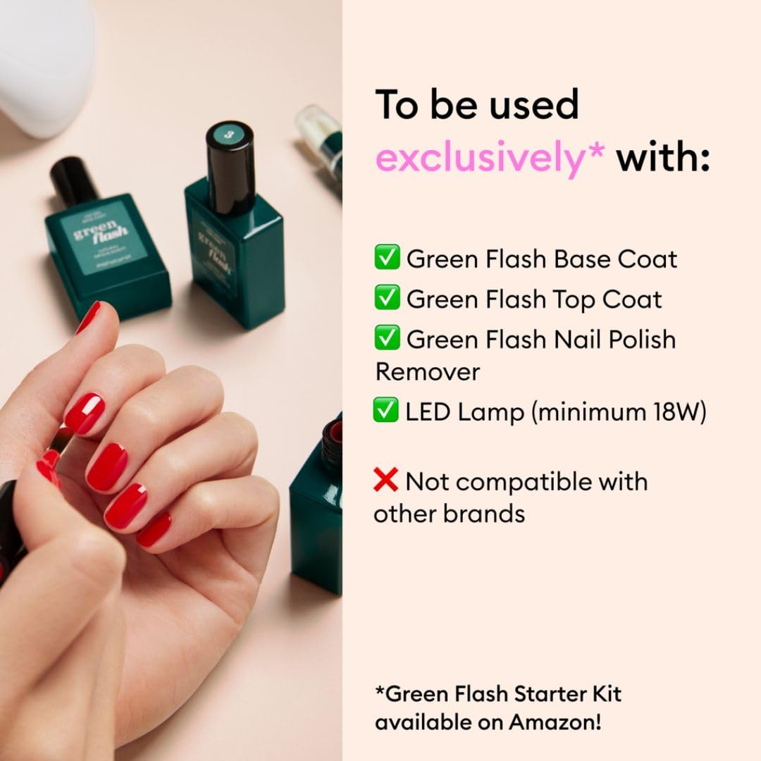 Manucurist Green Flash LED Sheer Pale Pink Hortencia Gel Nail Polish - Vegan, 12-Free, Plant-Based - Strengthens and Protects the Nail - Gel Polish - Made in France - 0.5 fl oz
